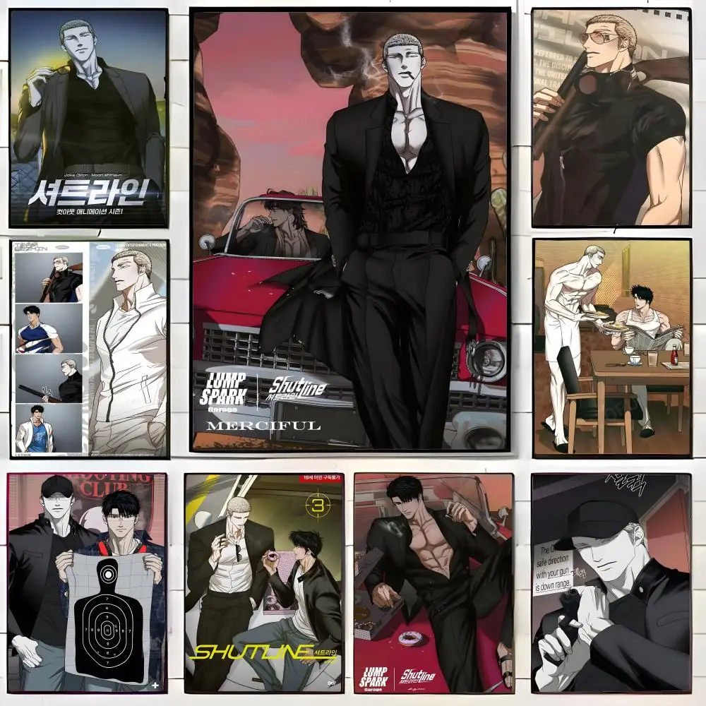 Anime Shutline Cool Jake And Shin Poster, Wandkunstdruck, Poster, dekoratives Wandbild, Heimdekoration, Geschenk, ungerahmt