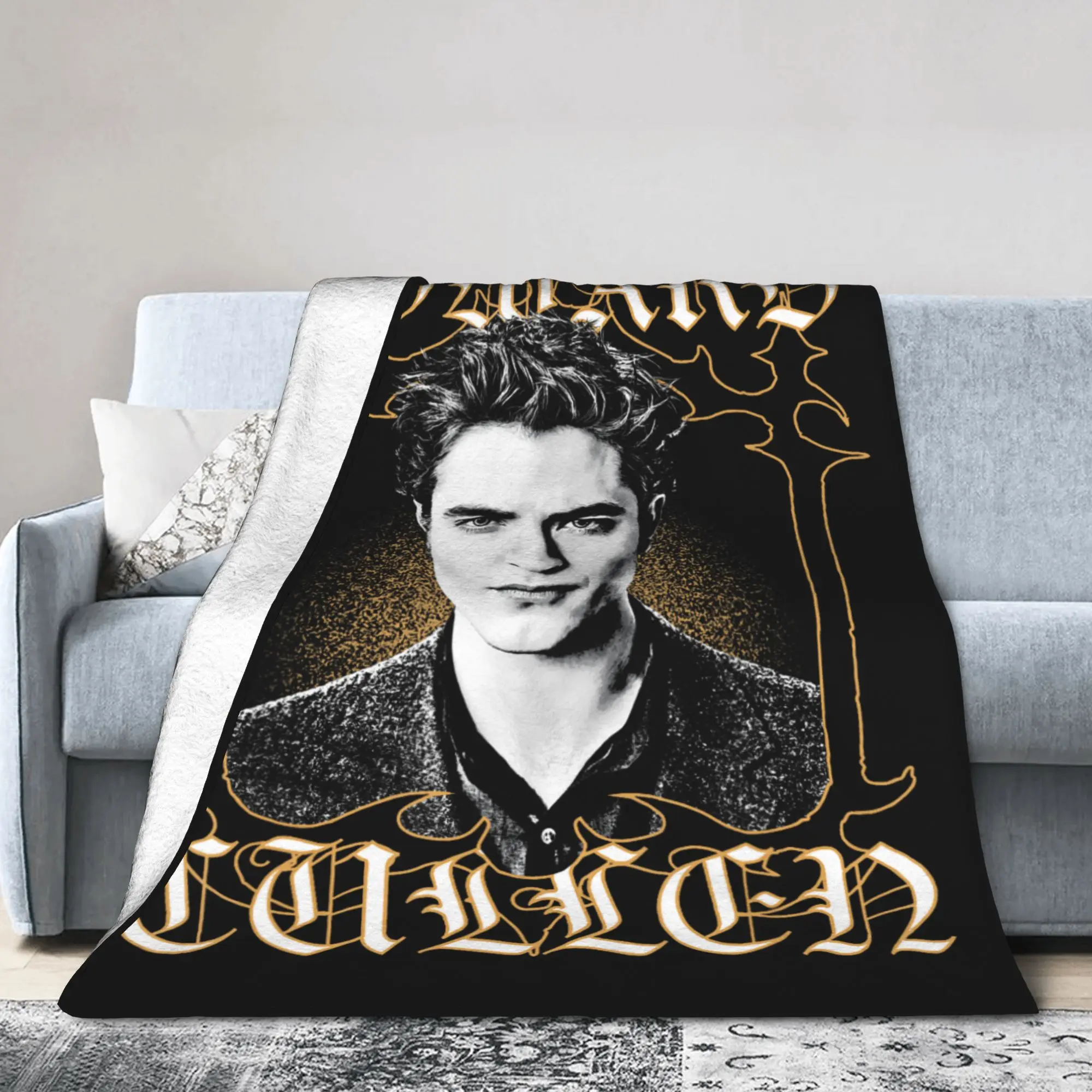 Twilights Vampire Edward Cullen Blanket Gothic Movie Flannel Soft Bedding Throw Blankets for Home Spring Autumn Travel
