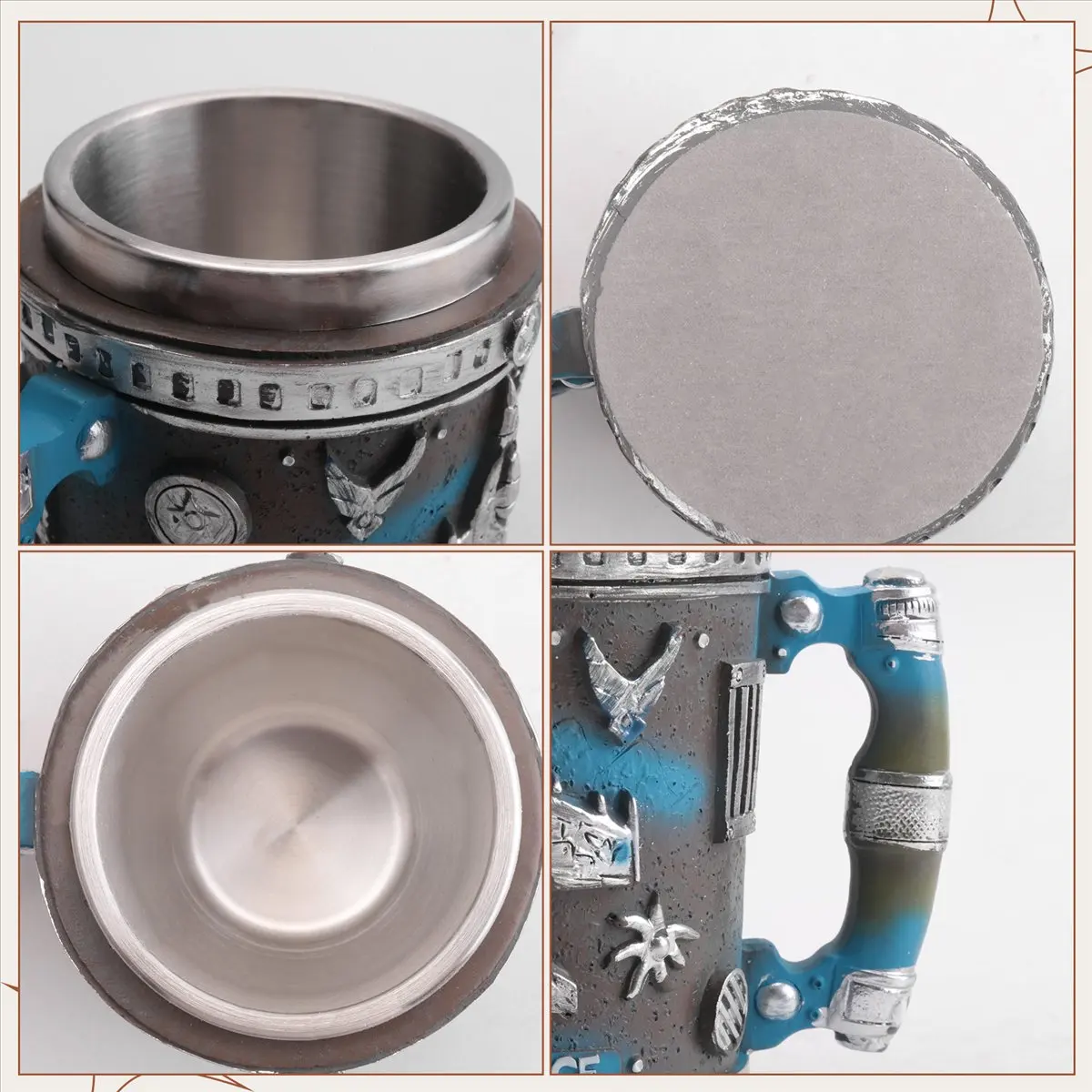 A08I Personalisierte 3D-Tasse, Kaffeetasse, 3D-Druck-Becher, Geschenk für Veteranen, Geschenkidee für Enthusiasten