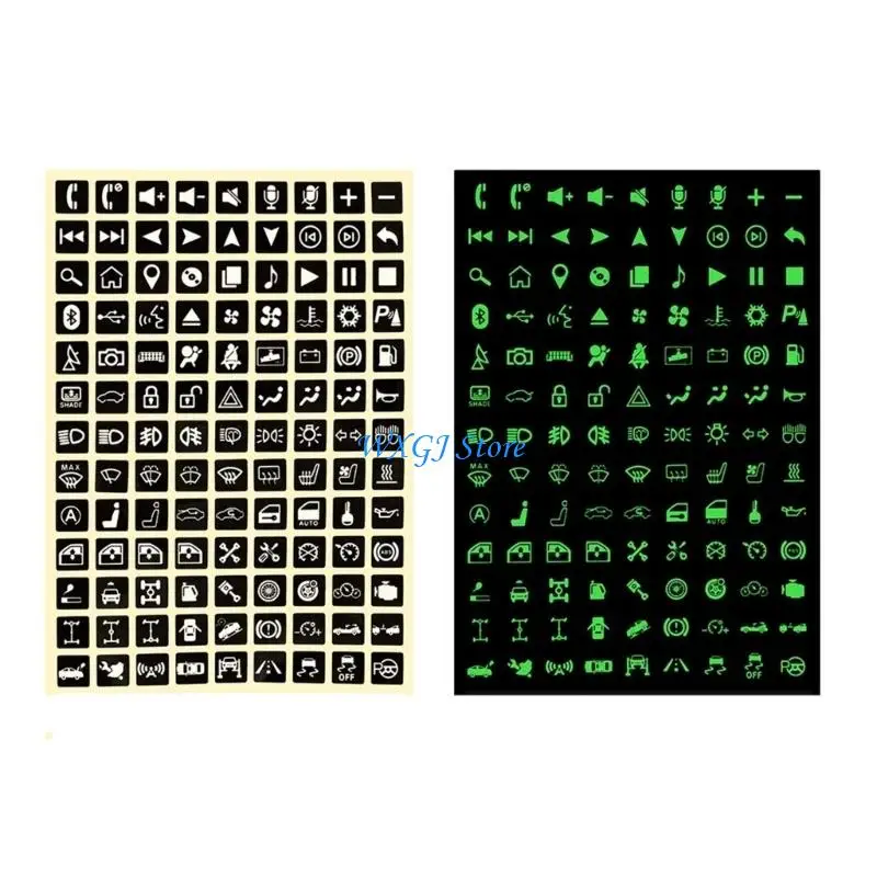 37JE Glowing Stickers for Rocker Switches Lenses Transparent Design for Light Transmission Flame Retardant PVC