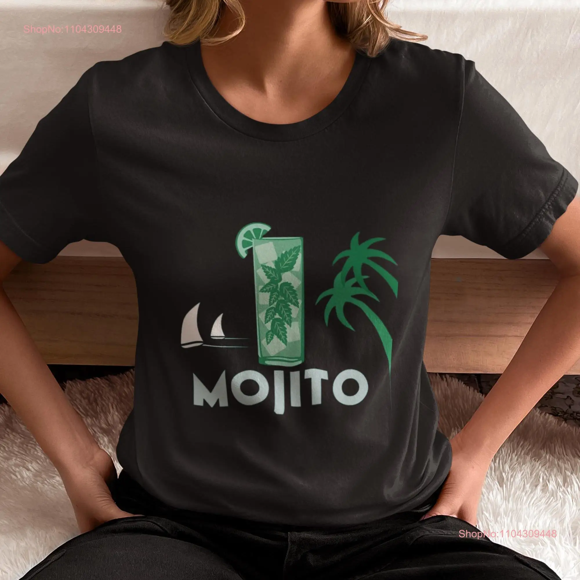 Mojito Beach Vibes T Shirt Cool Cocktail for Summer Fun long or short sleeves