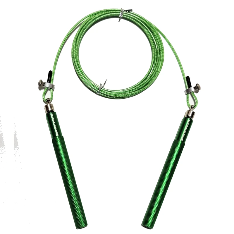 Double rotate more free 2.5mm steel cord jump rope  double bearing metal handle speed jump skipping rope  multi color