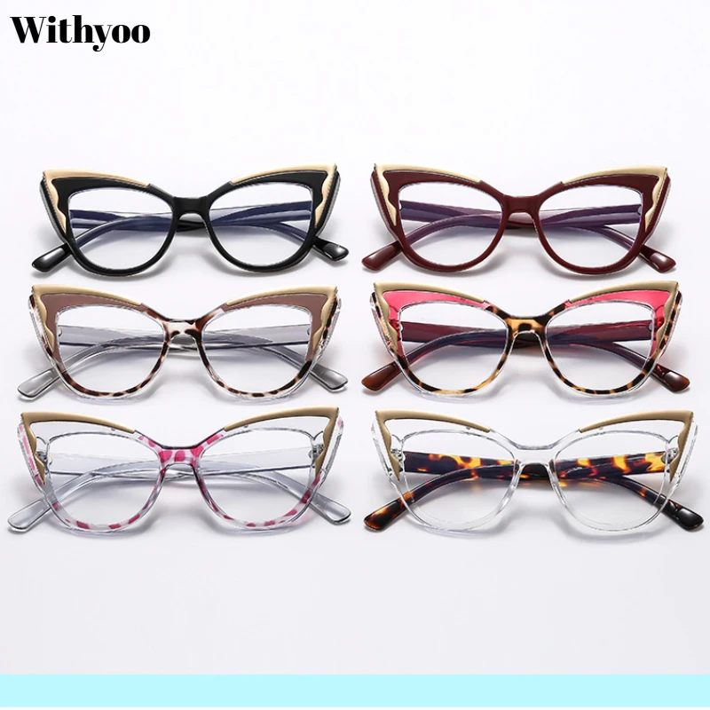 

ROXI | 2025 Cat Eye Blue Light Reading Glasses Frame Women Trendy Optical EyeGlasses Classic Spectacles Ouclos