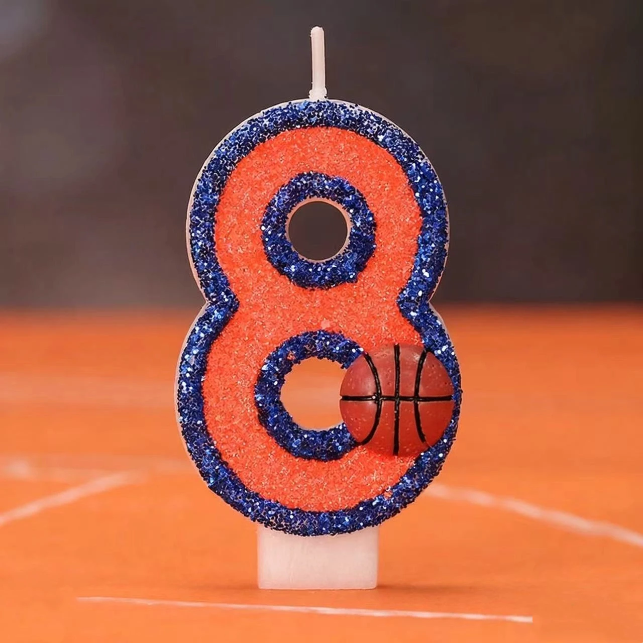 เทียนวันเกิดดิจิตอล Vitality Basketball 0-9 แบบจับคู่ได้ฟรี เหมาะสำหรับตกแต่งเค้กอบระดับไฮเอนด์