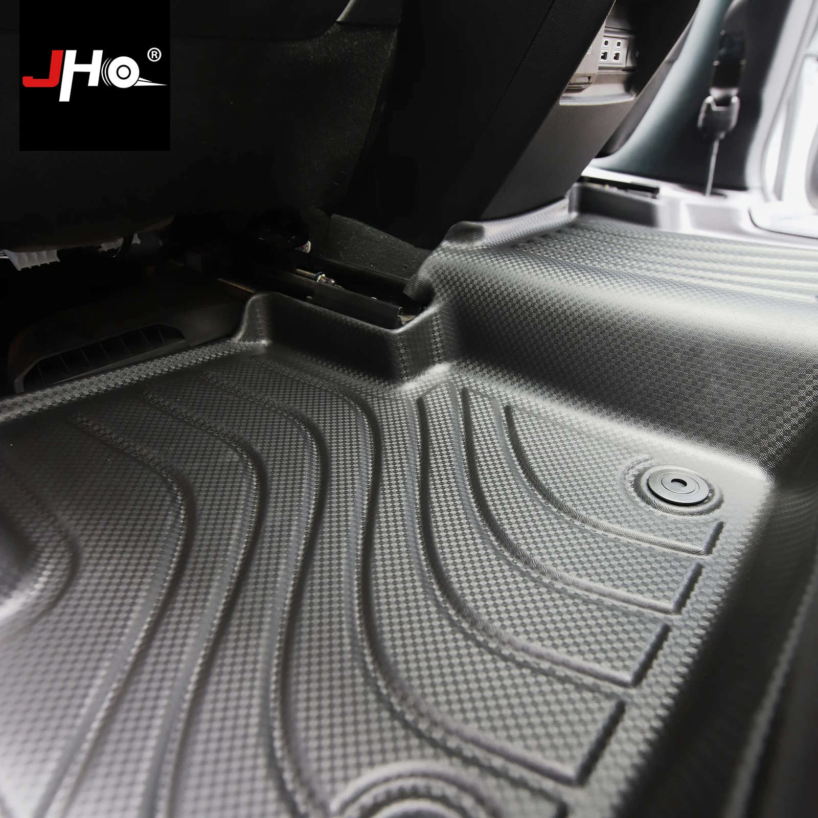 JHO TPE Floor Mats For Jeep Grand Cherokee 4xe 2023+ Extended Door Sill Coverage All Weather Waterproof Liners