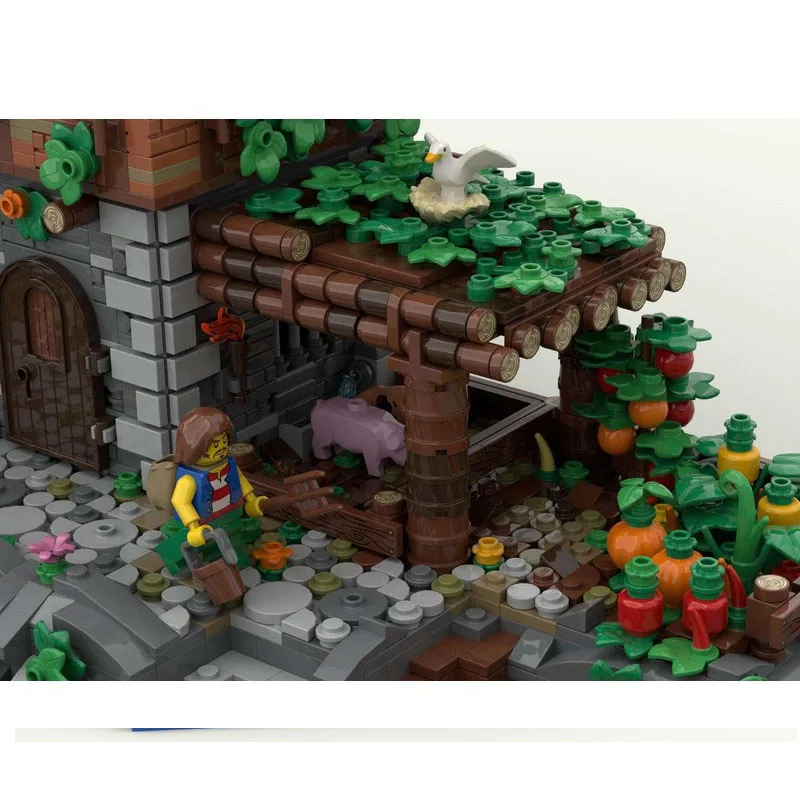 해적 섬 MOC-126702 빌딩 블록 시리즈 폐허화된 집 장난감 모델 장난감 DIY 생일 크리스마스 선물