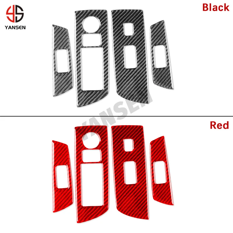 

Car Window Lift Button Frame Carbon Fiber Sticker For Mazda CX-9 2016 2017 2018 2019 2020 2021 2022 Car Interior Accessories