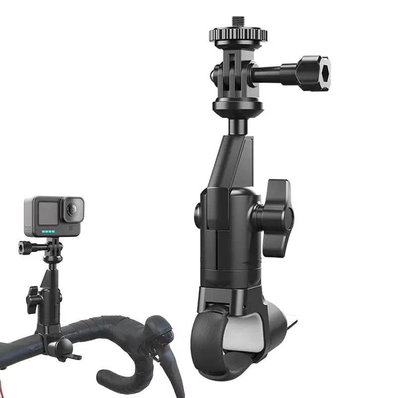 Camera Clamp Mount 360 Degree Action Camera Handlebar Mount Motorcycle Handlebar Mount Bracket Photography Holder For Cycling