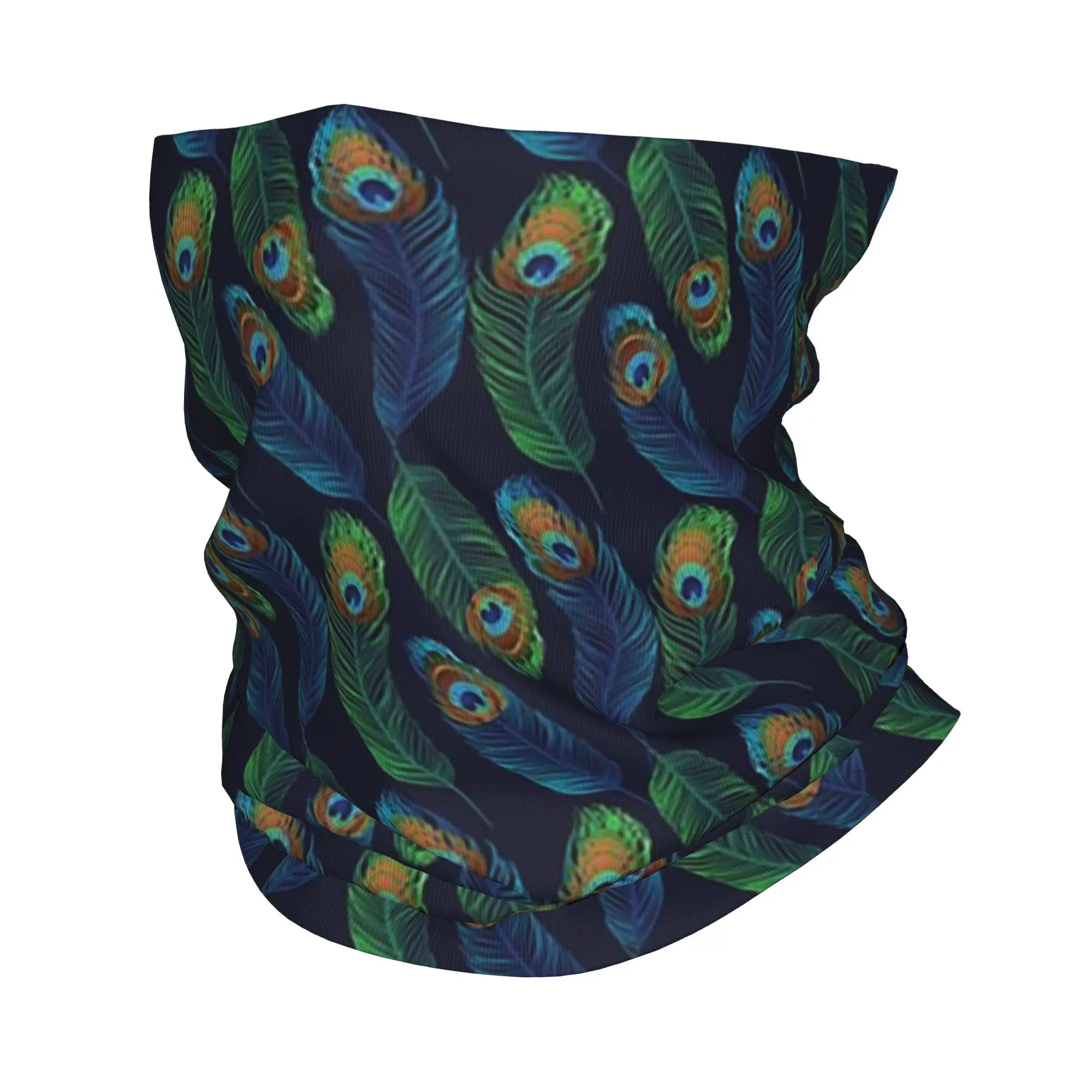 Peacock Eye Bandana Neck Gaiter Printed Mask Scarf Warm Headwear Running Unisex Adult