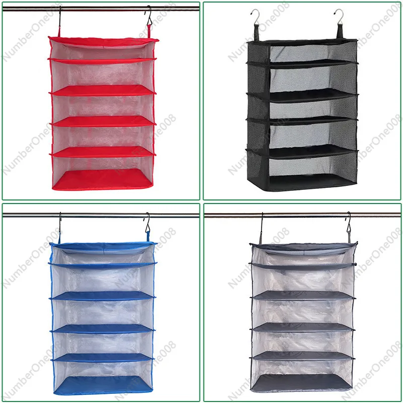 Outdoor Suitcase Storage Bag Three-layer Multi-layer Hanging Bag Storage Bag/ for Business Trip Home Foldable Mesh Storage Bag.