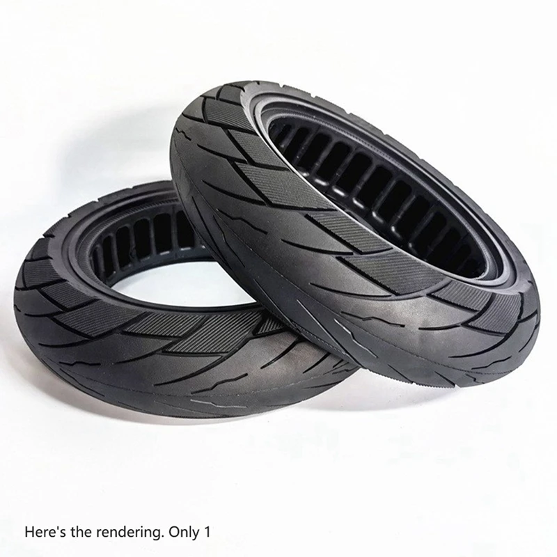 2X 10X2.50-6.5 Hollow Solid Tire MAX G30 Electric Scooter 60/70-6.5 Honeycomb Solid Tire Black 1100G