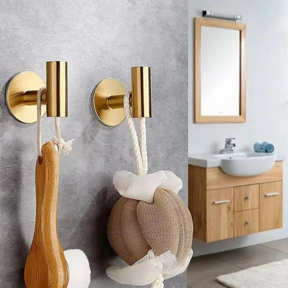 

Modern 304 Stainless Steel Towel Hooks Self Adhesive Home Wall Mounted Door Hanger Punch Clothes Coat Hooks Door Key