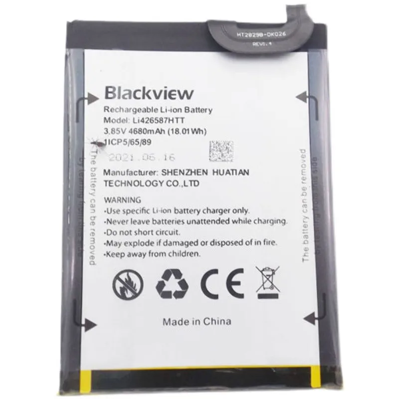 

YCOOLY 100% Original Battery For Blackview A100 Battery 4680mAh Long Standby Time For Blackview Li426587HTT Battery