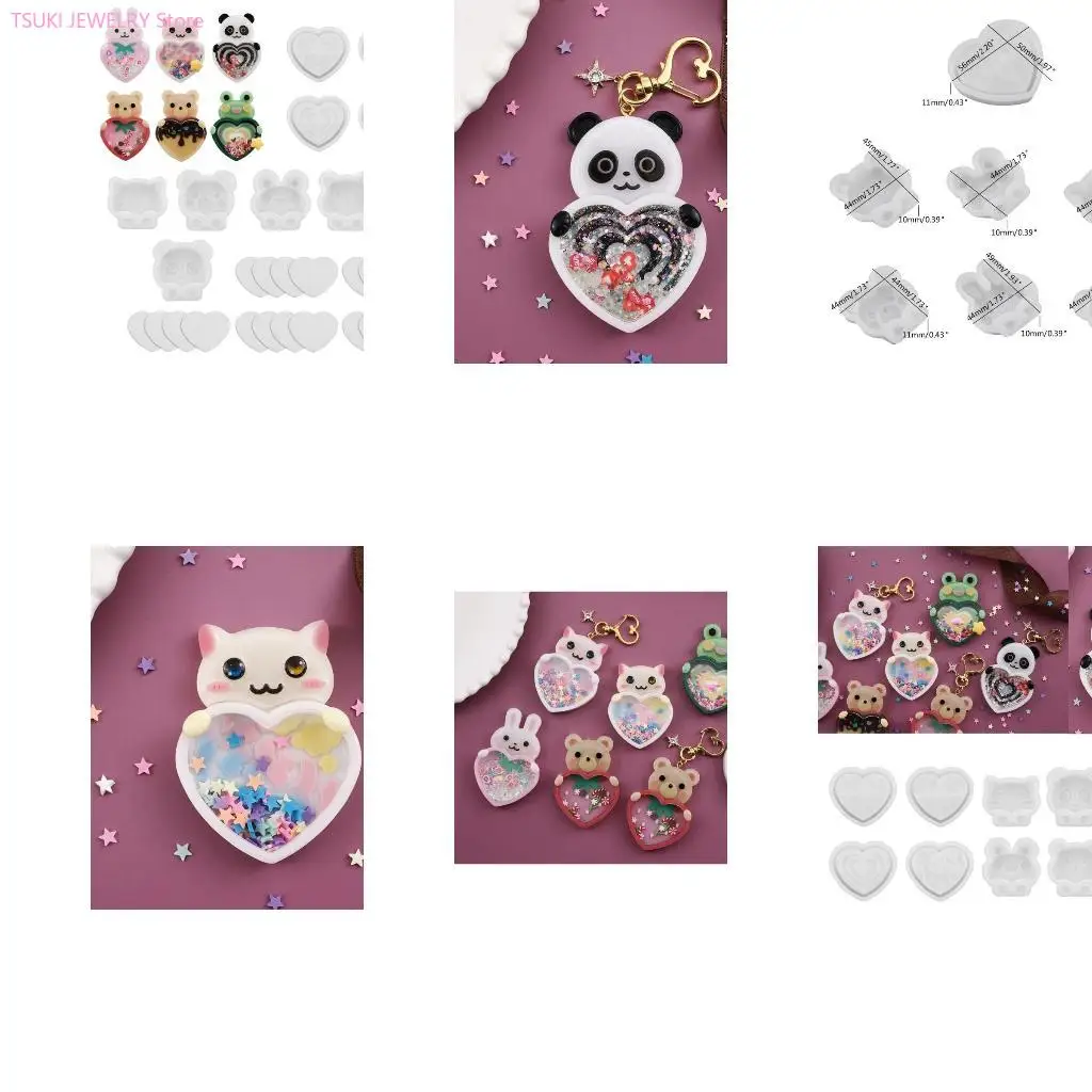 

62KE Collectible Toy Like Shakeable Resin Animal Figurines Versatile Decorative Charm