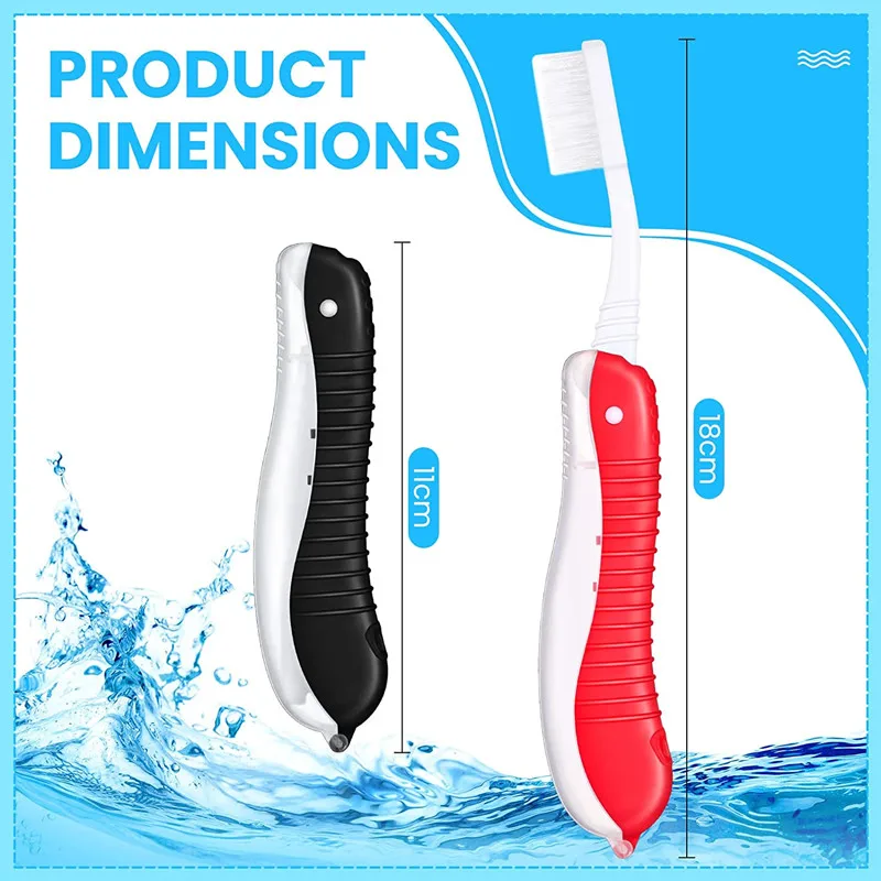 1Pc Travel Folding Toothbrush Portable Foldable Toothbrush Collapsable Backpacking Toothbrush for Women Men Kid Camping Hiking