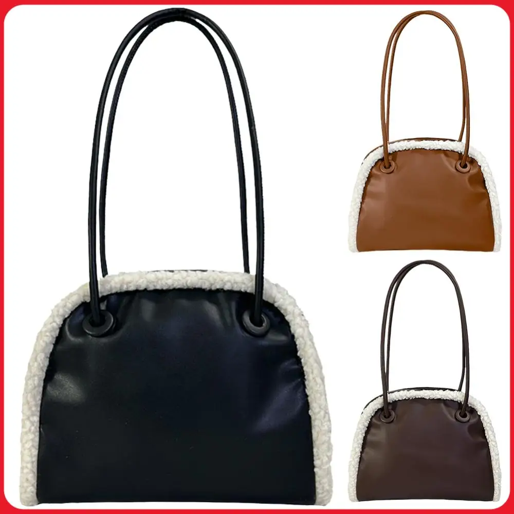 Sac à bandoulière pour femmes avec fermeture éclair, sac hobo en cuir PU de couleur unie, sac à main tendance pour le travail et les voyages