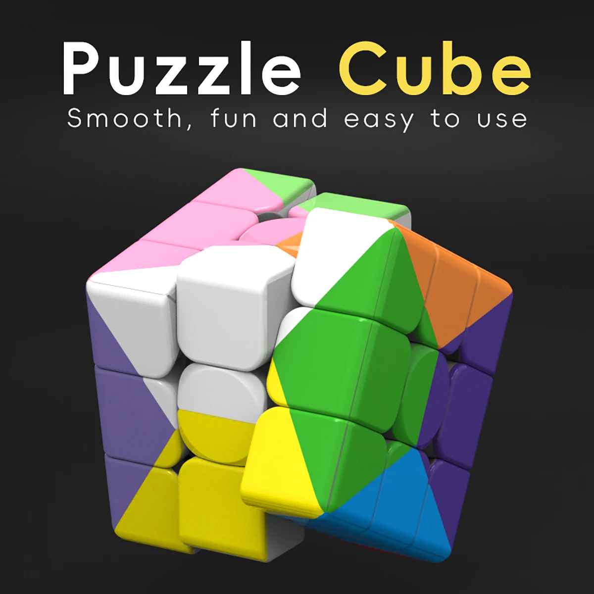 Magic Cube 3x3x3 Quick Twist UV Printed 12 Color  pentagon Stress-Relieving Puzzle Professional Game Children's Toy Gift