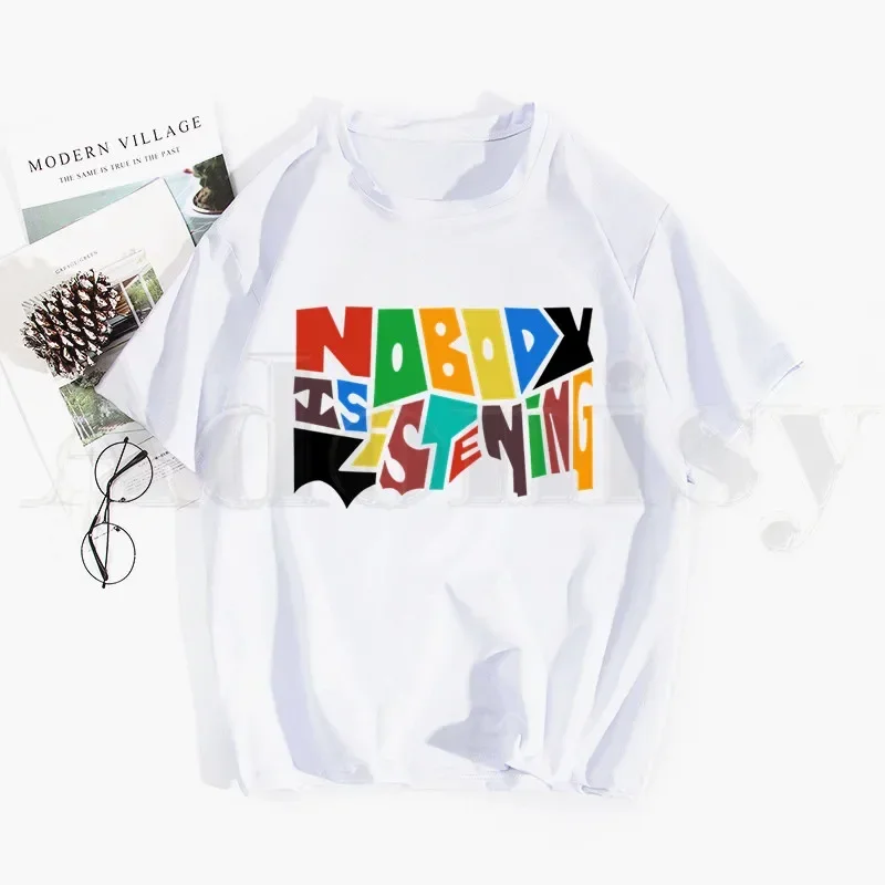 Nobody Is Listening Harajuku Zayn Malik Tshirt Hip Hop Girl Print Top Tees Harajuku Tshirts Fashion Summer T-shirt