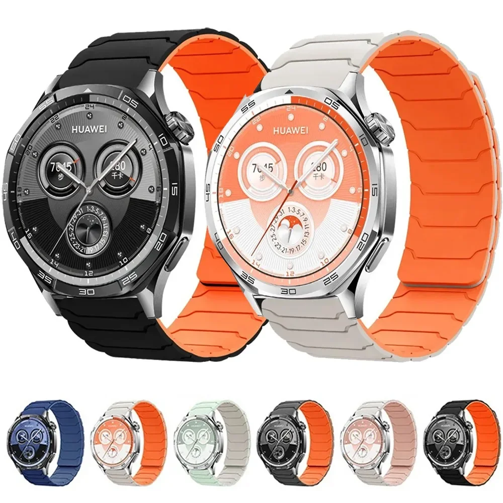 Armband für Huawei Watch GT4/5/3/2 Pro 46mm/Galaxy Watch 7 6 5 4 Amazfit Balance 2 Armband Garmin Active 6 Magnetisches Silikon