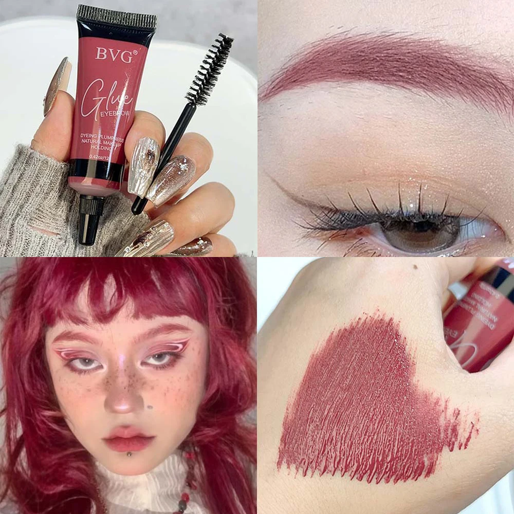 Natürliche Augenbrauen farbstoff creme wasserdicht schweiß fest Samt farbstoff Augenbrauen creme schnell färben glatte Mascara Stirn 24-Stunden-Make-up-Frauen