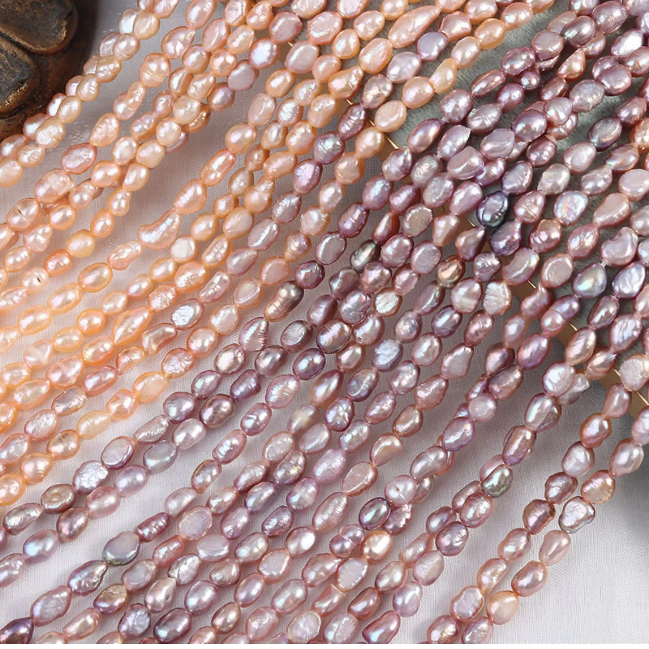 

Натуральные пресноводные жемчужины 4-5 мм, неправильной формы, фиолетово-розовые, барочные, россыпью, для изготовления ювелирных изделий, ожерелий, браслетов, аксессуаров своими руками