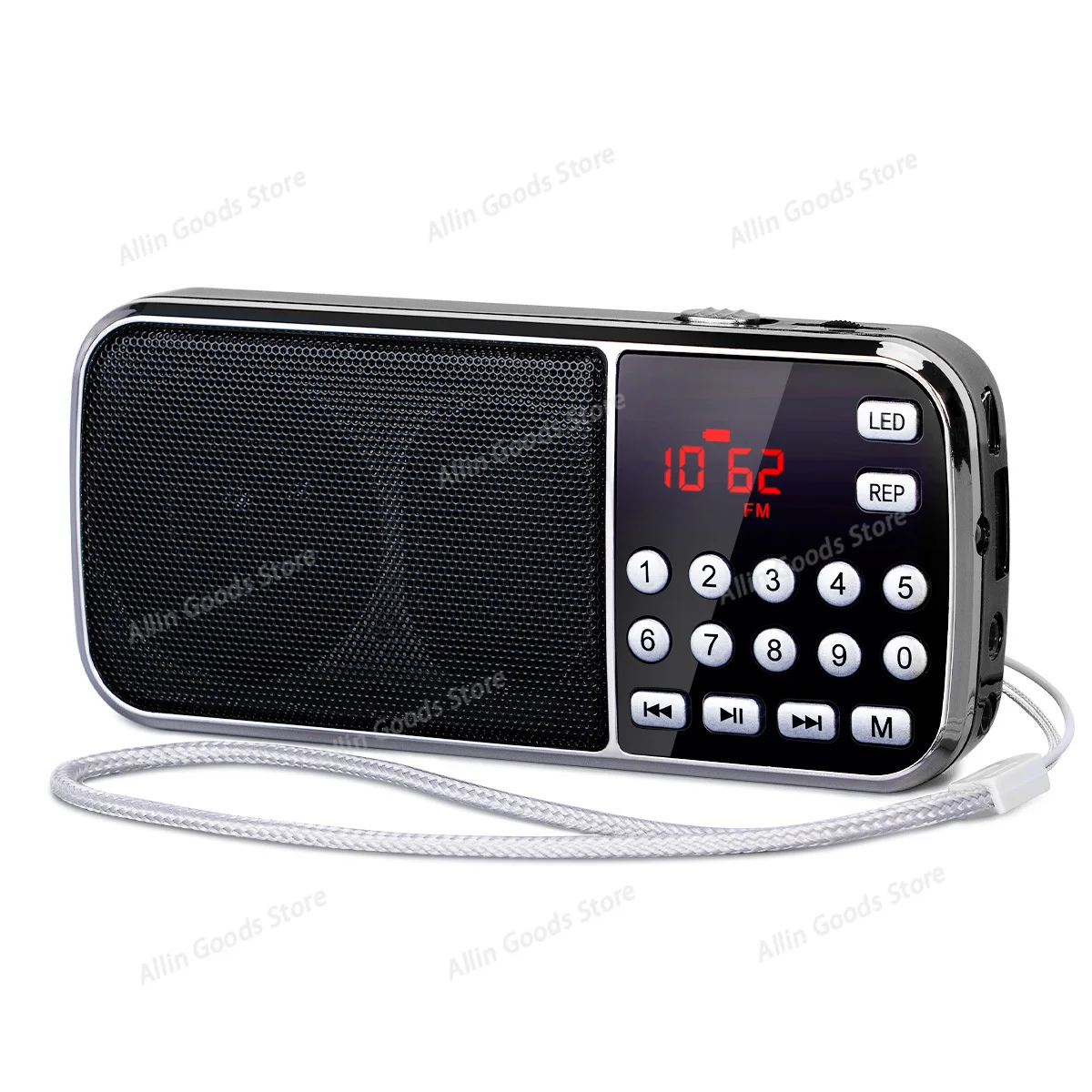 J-189 Radio Portable FM Radio Handheld Pocket HIFI Stereo Speaker Weather Bluetooth Digital Radios Rechargeable USB