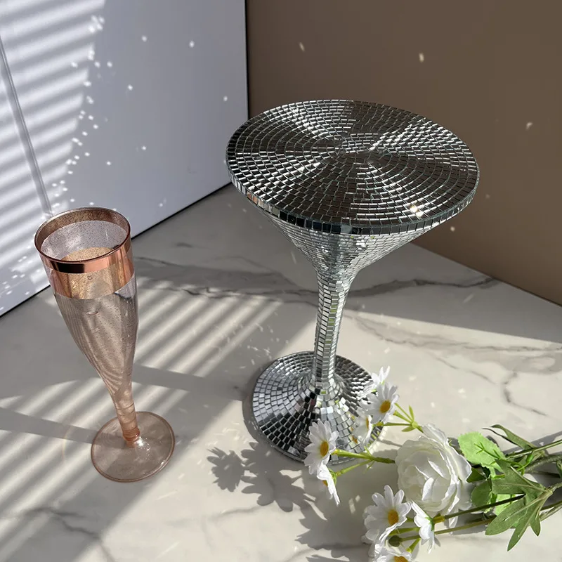 Disco wine glass goblet reflector face shiny summer bar party festival home decoration ornament