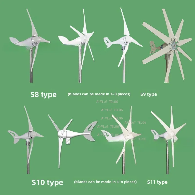 300W 8 10 Blade 12V 24V 48V Horizontal Small Wind Turbine Generator for Home Boat Farm Off-Grid System view 4