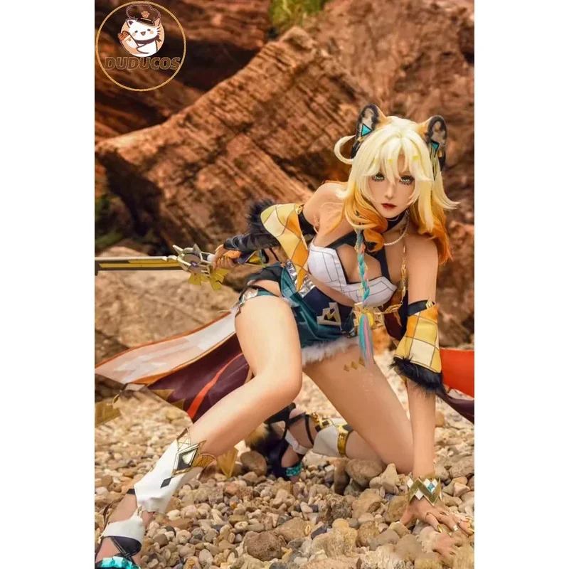 

DUDU N Game Genshin Impact Xilonen Cosplay Costume Sexy Natlan Panthera Ocelota Xilonen Women Suit Halloween Party Outfit