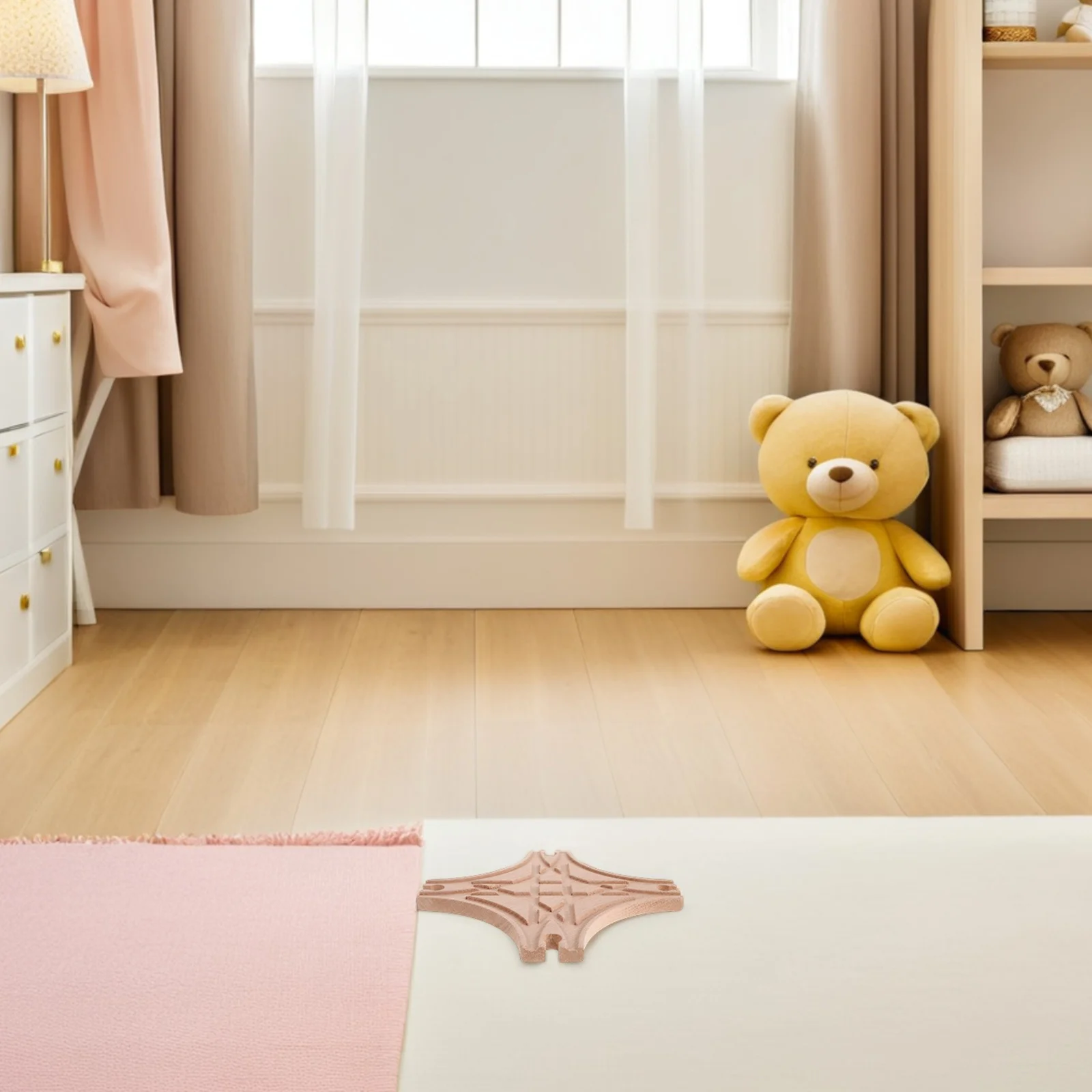 

Wooden Train Expansion Track Multi Way Switch Railway Adapter Promotes Creative Interaction Kids Games