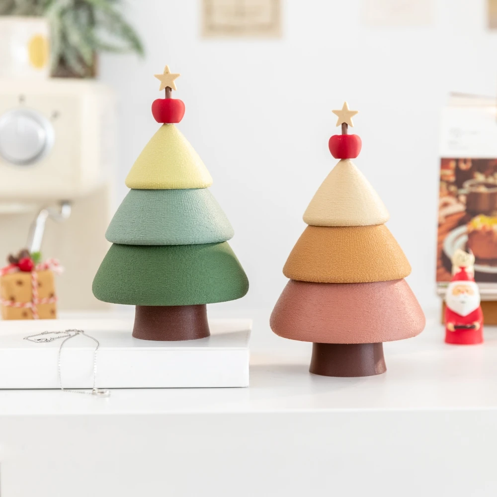Christmas Tree Jewelry Box Trinket Storage Box Holiday Home Room Bathroom Desk Ornaments Jewelry Case Birthday Gifts for Women