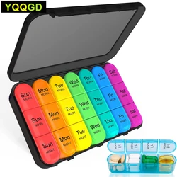 Weekly Pill Organizer,Daily Pill Box 7 Day,Large Travel Pill Case with 21 Compartment to Hold Medicine,Vitamin and Supplement