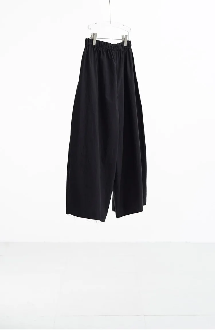Plus-Size Summer A-Line Women's Wide-Leg Pants, Loose Thin Cropped Pants, Casual Carrot Pants
