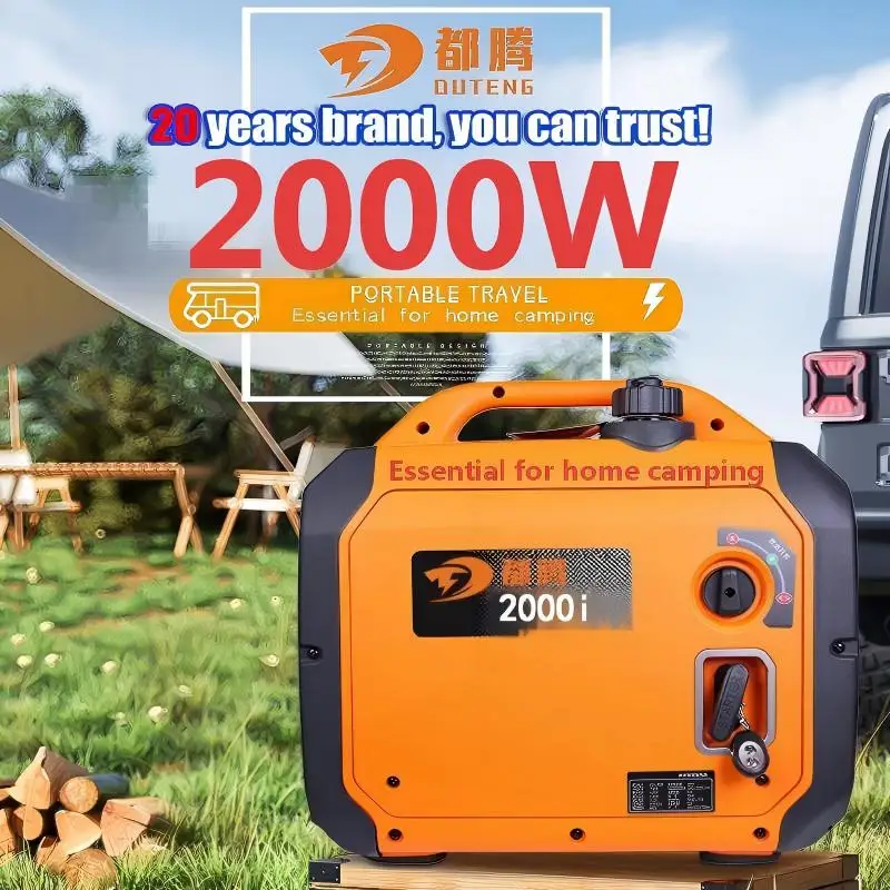 

2000W Hand-pull start Inverter Generator GAS Portable Generator Silent Camp Portable Power Generator