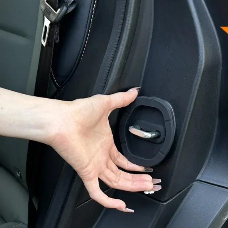 

For Chery Jaecoo 6 J6 ICAR 03 2024-2026 silicone Car Door Lock Anti-rust Cover Shock Absorbing Cushion Trim interior Accessories
