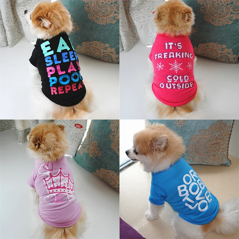 Fashionable pet clothes cute dog vest shirt dog costume cats clothes Corton puppies small dog pet clothes costume Ropa Perro