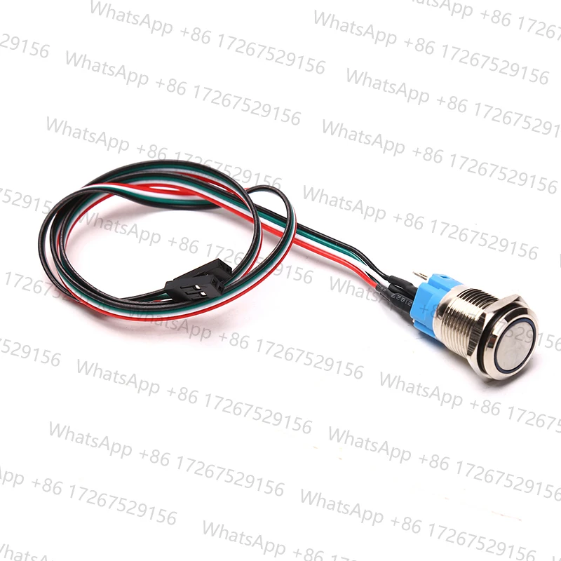 Metal Button Switch Wire for PC Host Start Power SW Button Switch Computer Reset SW Button With Cable Self Reset / Self-locking