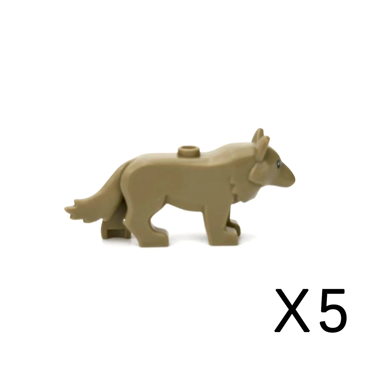 Bauernhof-Tierspielzeug-Set - 5-teilig mit Ziegen-, Schaf- und Wolf-Figuren aus Kiefernholz