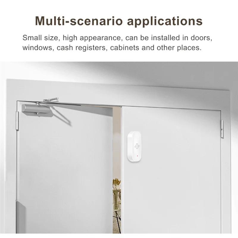 

New-Tuya Wifi Smart Vibration Sensor Motion Detection Real-Time Remote Monitor Alarm For Home Window Drawers
