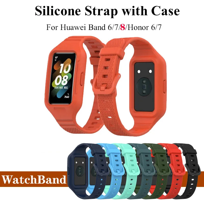 For Huawei Band 8 7 6 Silicone Strap For Honor Band7 Band6 Sport Smart Watch Replacement Bracelet