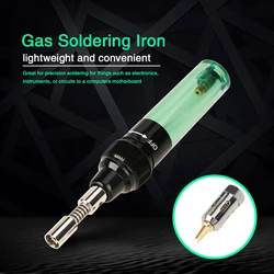 Cordless Soldering Iron Cordless Butane Gas Blow Torch Soldering Iron Gun Welding Pen Tool 1300℃ Gas Blow Soldering Iron