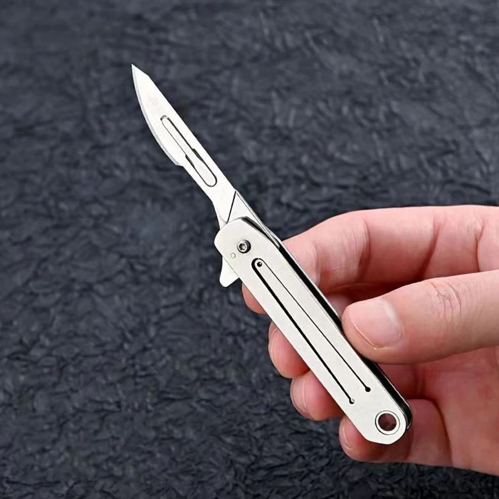 

Folding Pocket Knife Tactical Survival Portable Camping Titanium Alloy Cut Fruits Open Cans For Outdoor Carry Dropshipping