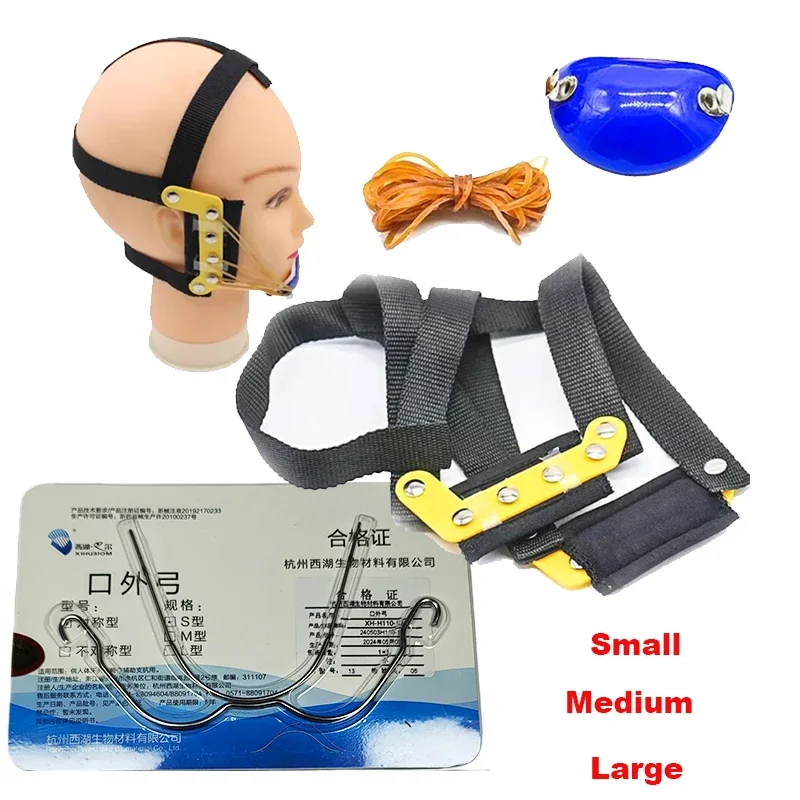 Dental Extraoral Correction Orthodontic Headgear Adjustable Orthdontic High Pull Strap Head Caps Orthodontic Extraoral Bow