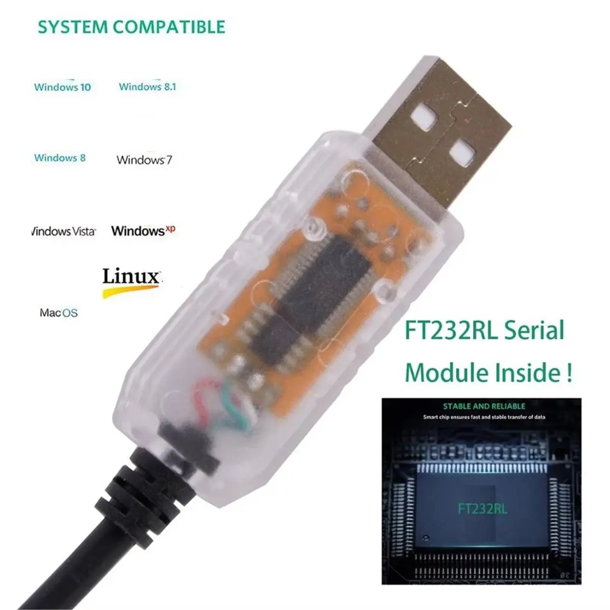 For USB RS485 Adapter Cable for ACS380 Oy BCBL-01 RS485 Modbus Communication