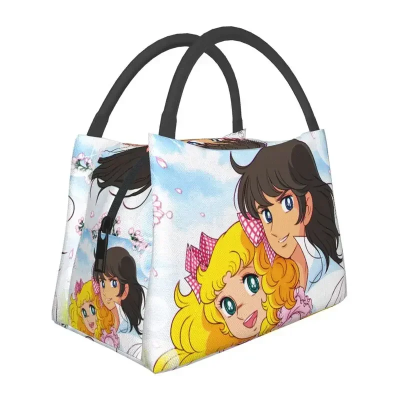 Candy Candy Portable Lunch Boxes Women Japan Anime Manga Cooler Thermal Food Insulated Lunch Bag Travel Work Pinic Container