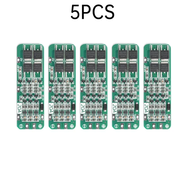 3/5 Stück 3S 20A Li-Ionen-Lithium-Batterie 18650 Ladegerät PCB BMS Schutzplatine für Bohrmotor 12,6V Lipo-Zellenmodul