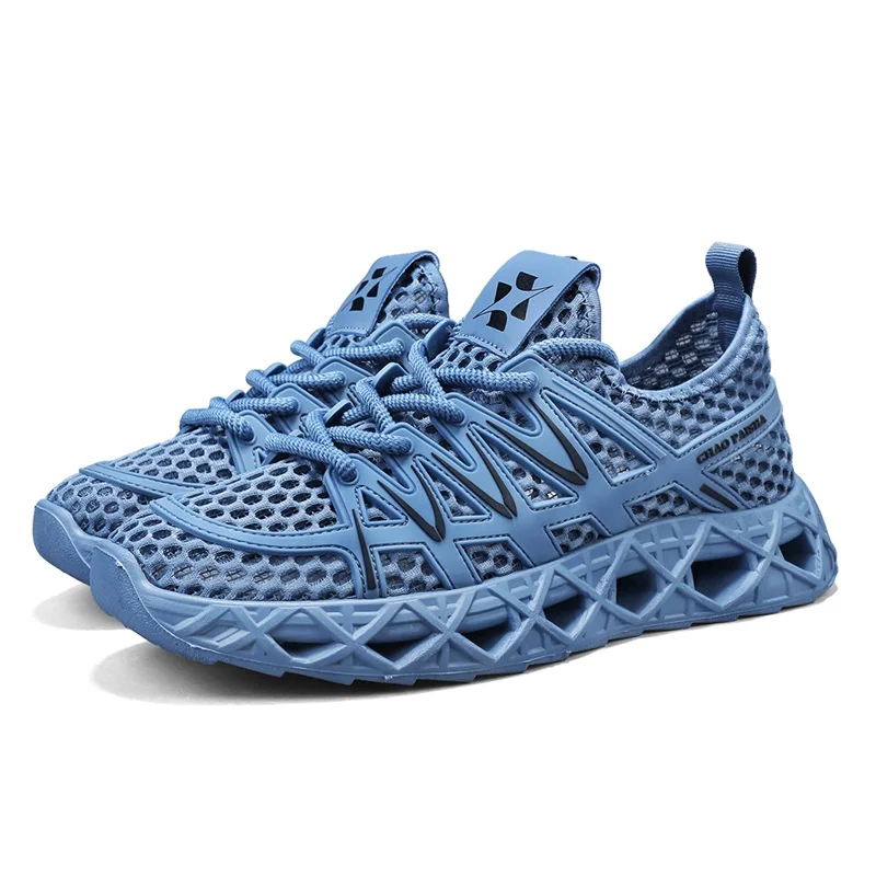2026 Breathable Hollow Mesh Water Shoes for Men, Quick-Dry Wading Sneakers, Non-Slip Outdoor Trekking & Beach Shoes, Big Sizes