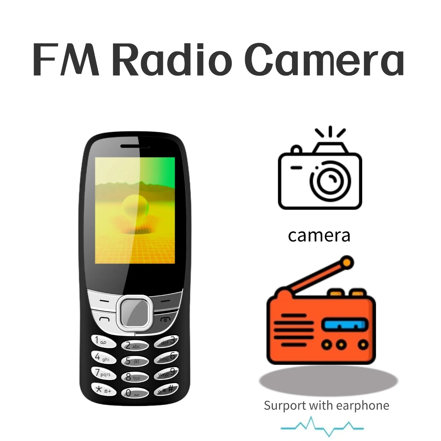 Mafam S6310 Budget Phone Large Button Senior Phone GSM 2G Loud Speaker 2.4" Large Display Bluetooth Thin Mobile Phones Unlocked