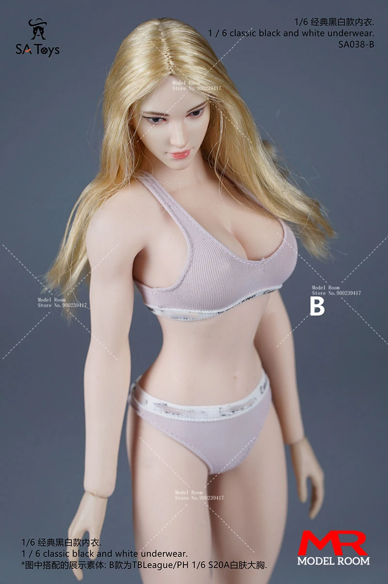 SAtoys SA025 SA038 1/6 Scale Tripod Sports Underwear Yoga Vest Underpants Set Fit 12-inch TBL Female Soldier Action Figure Body