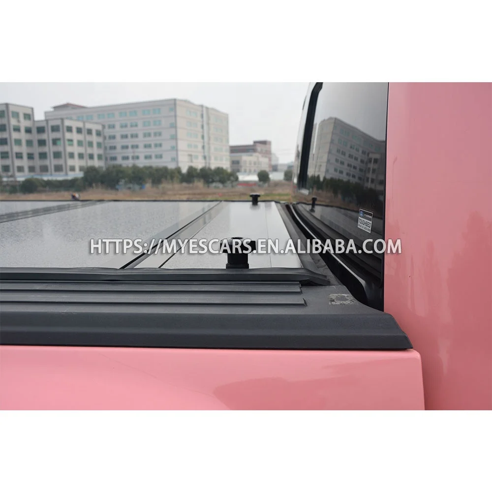 

Factory Hot Selling In Stock Aluminum Alloy 5.5 Inch Short Truck Bed Cover Hard Four Folding Cover for Ram F-150 Hilux Tundra Ta